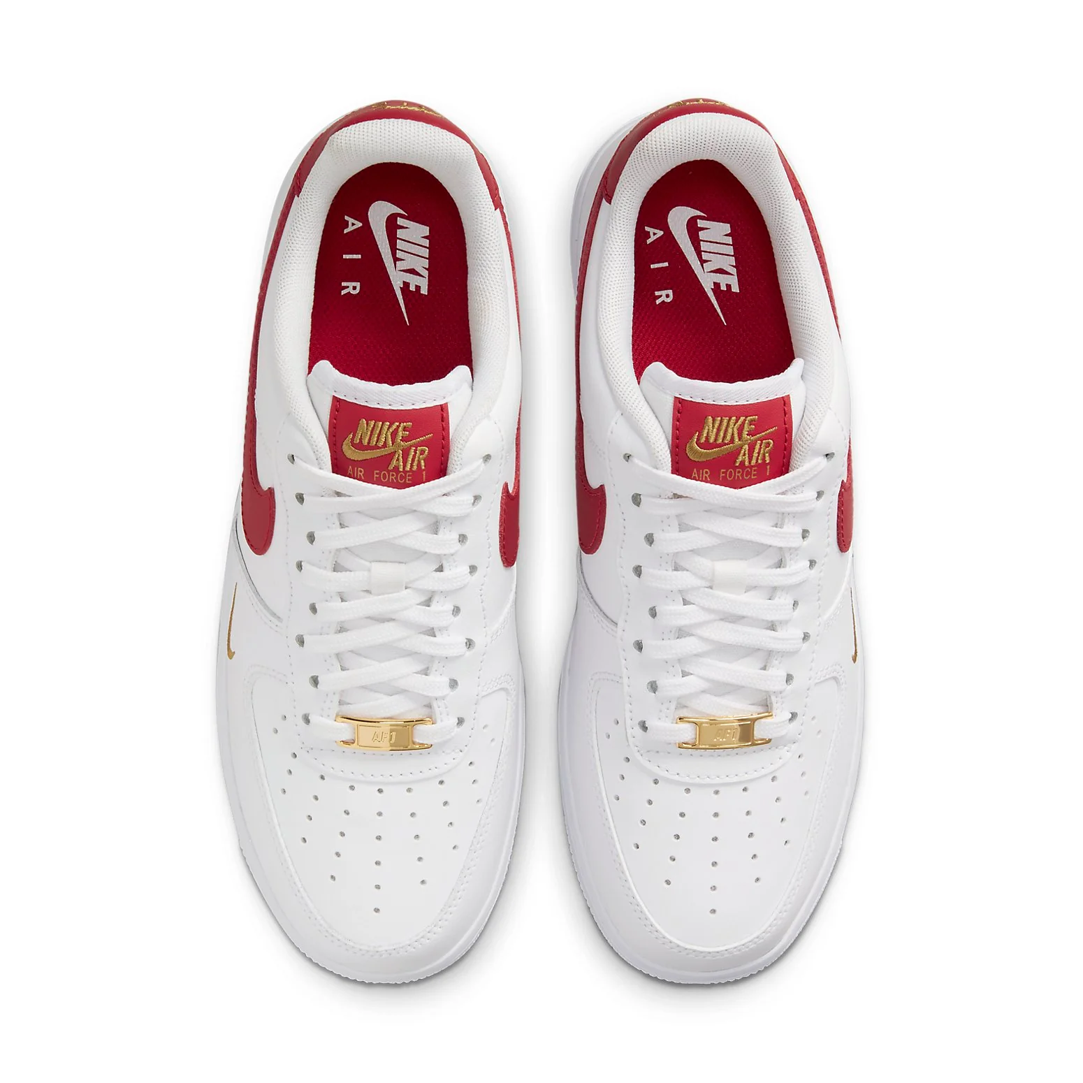 (WMNS) nitthhke Air fortthhce 1 Essential Low 'White Gym Red'