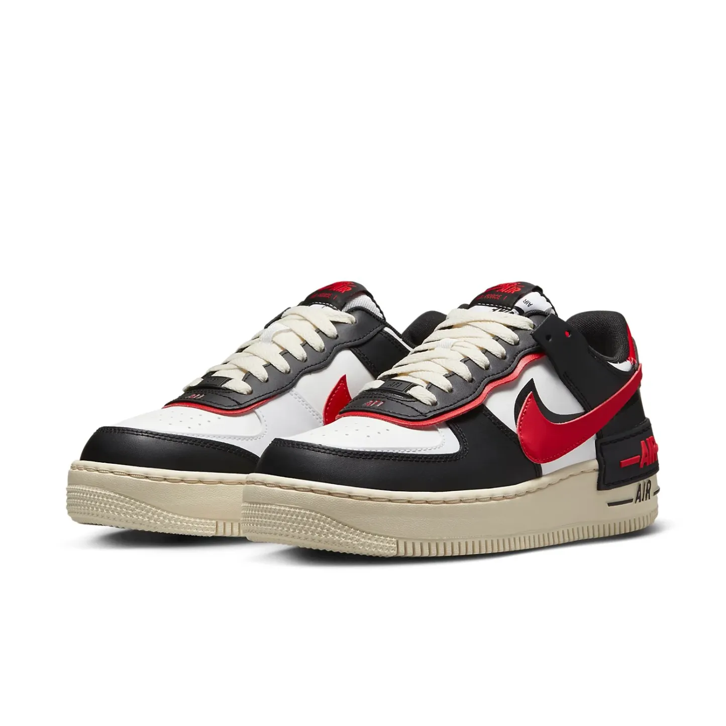 (WMNS) nitthhke Air fortthhce 1 Shadow 'Black University Red'