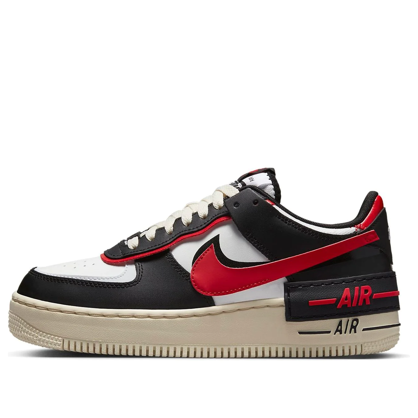 (WMNS) nitthhke Air fortthhce 1 Shadow 'Black University Red'