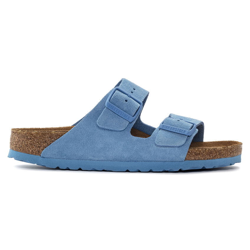 Birketthhnstock Arizona Soft Footbed Suede Leather Blue