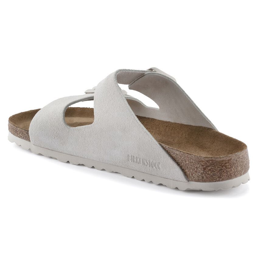 Arizona Soft Footbed Suede Leather Antique White