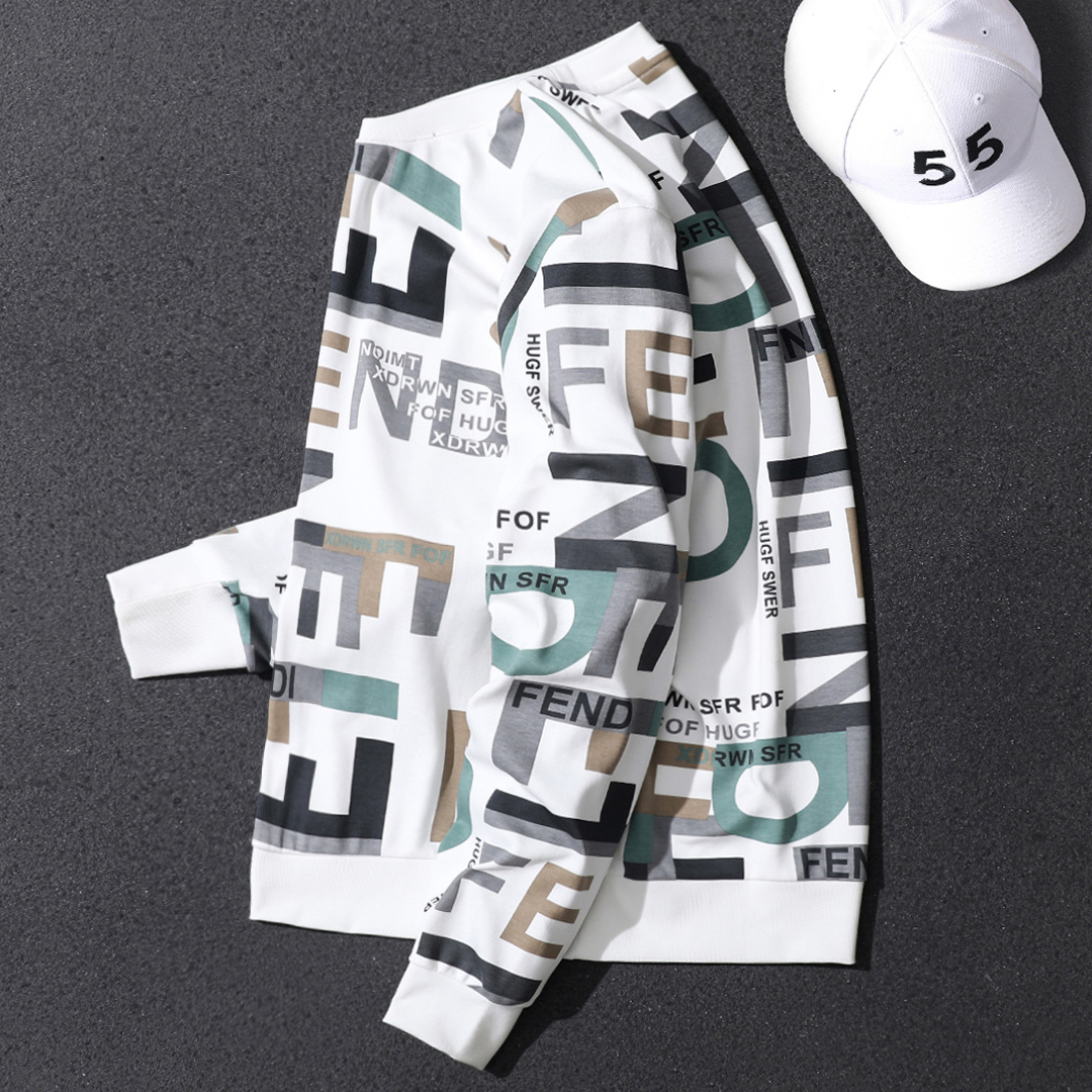 Handsome Spring and Autumn English Printed Sweater Men's Trendy Brand Korean Style Casual Personalized Pullover Bottoming Shirt Long Sleeve Top for Men