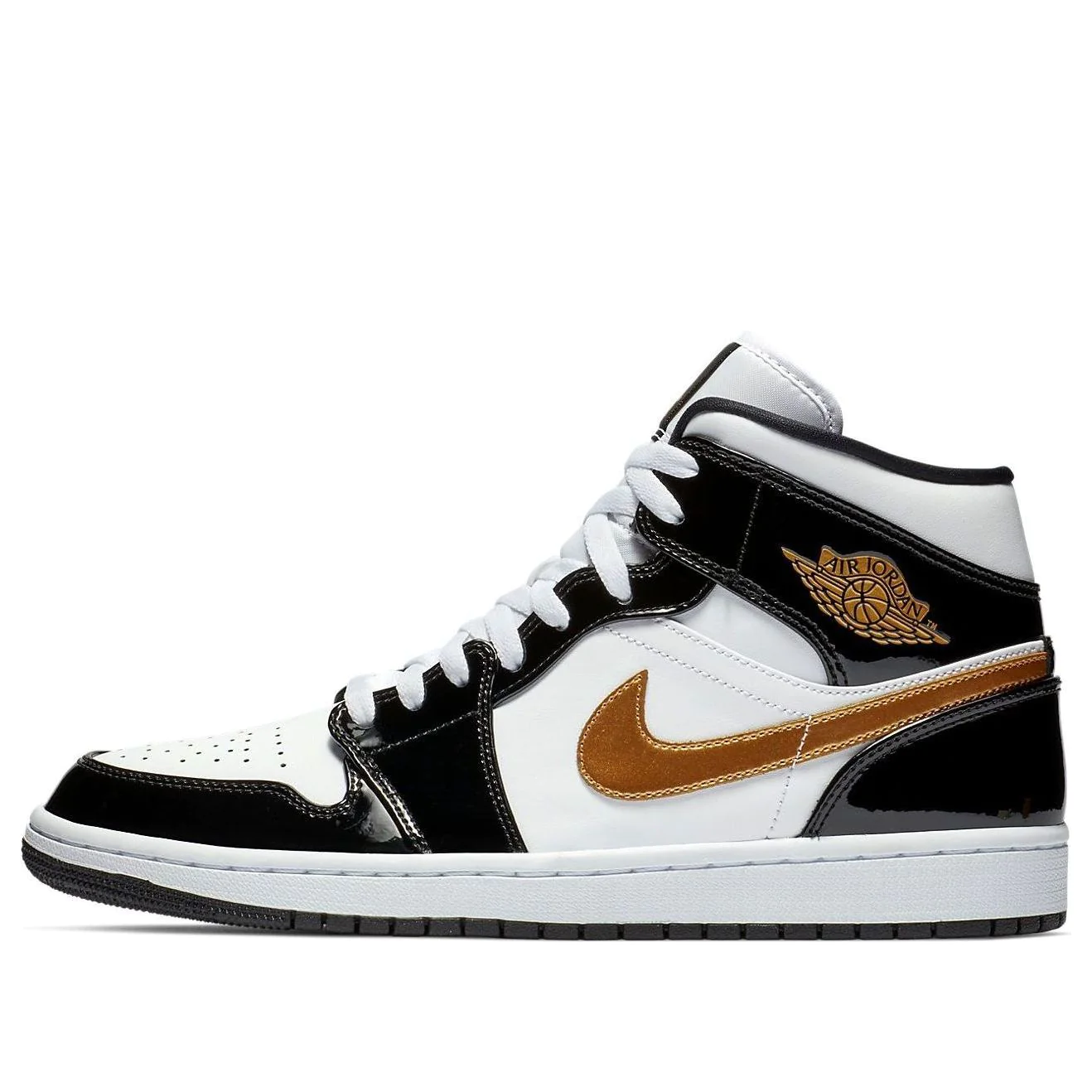 Air jtthhordan 1 Mid Patent 'Black Gold' 852542-007