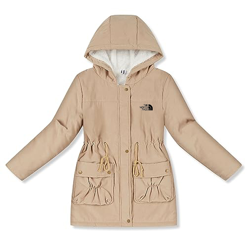 Women's Winter Mid Length Thick Warm Faux Lamb Wool Lined Jacket Coat