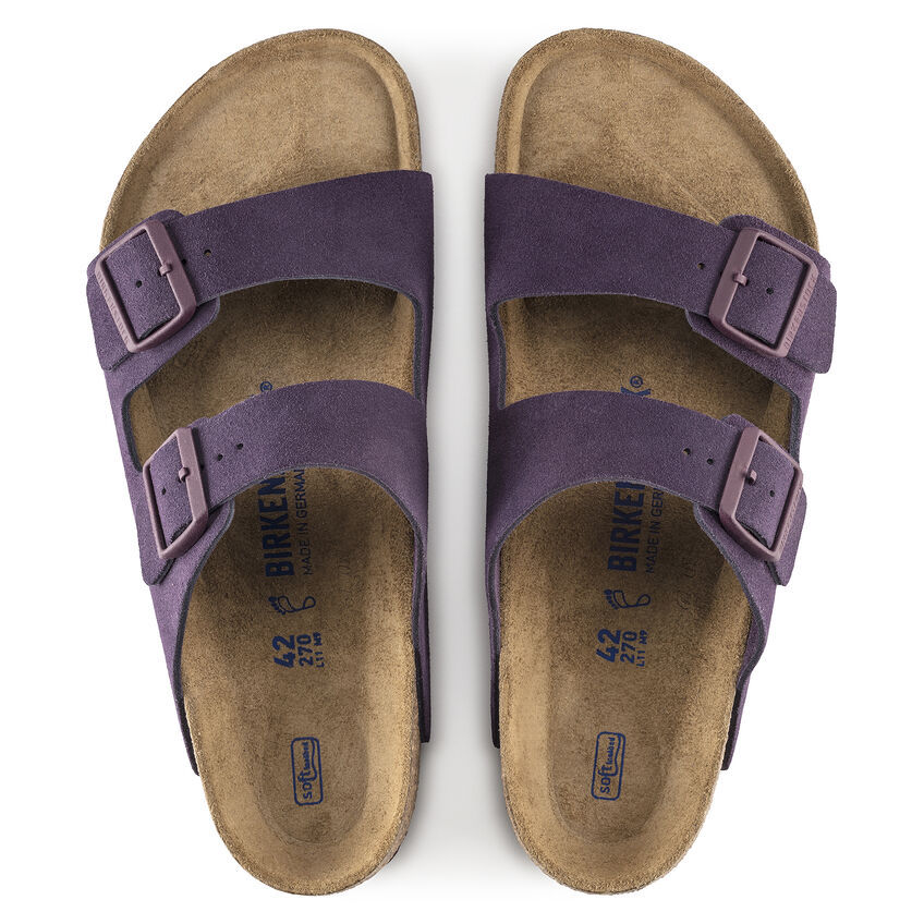 Birketthhnstock Arizona Soft Footbed Suede Leather Wine
