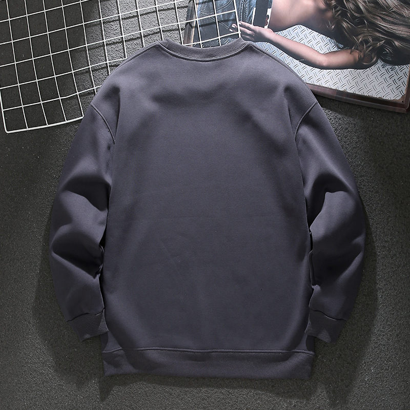 [Copy]American trendy printed sweatshirt with floral velvet and thickening