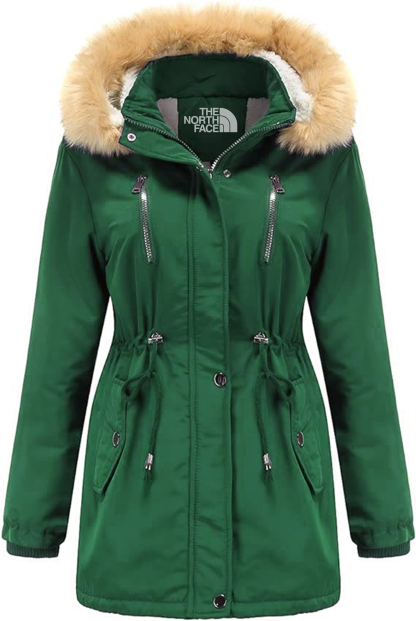 TNF Winter Hooded Zip-Up Parka Jacket-WOMEN'S