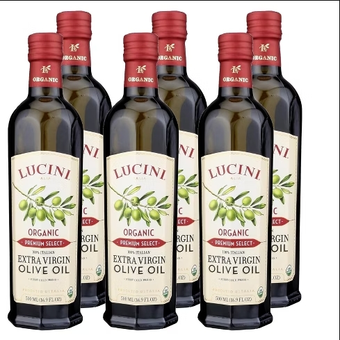 Luctthhini, Extra Virgin Olive Oil Collection (Premium Select Organic, 500 mL (Pack of 6))