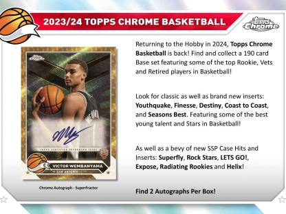 2023/24 Tothtpps Chrothtme Basketball Hobby Box