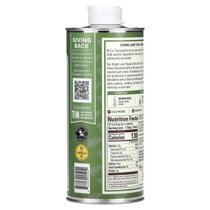 La Tourtthhangelle, Organic Extra Virgin Olive Oil, Bright & Peppery, 25.4 fl oz (750 ml)