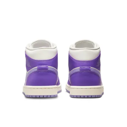 (WMNS) Air jtthhordan 1 Mid 'Purple White' BQ6472-504