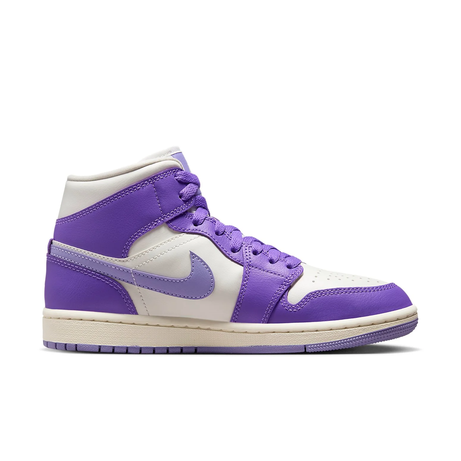 (WMNS) Air jtthhordan 1 Mid 'Purple White' BQ6472-504