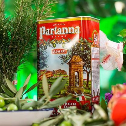 Partatthhnna Robust Extra Virgin Olive Oil - Premium Castelvetrano Oil - Harvested in Sicily - Pure Authentic Italian - Monovarietal - Rich in Flavor - First Cold Pressed - 101oz (3 liter) Tin