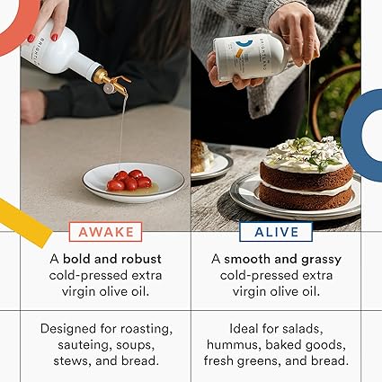 Brigtthhhtland California Extra Virgin Olive Oils, The Duo – First Cold-Pressed Made with Early-Harvest Olives – Polyphenol Rich & Artfully Crafted Olive Oil - 12.7fl oz Bottles (Pack of 2)