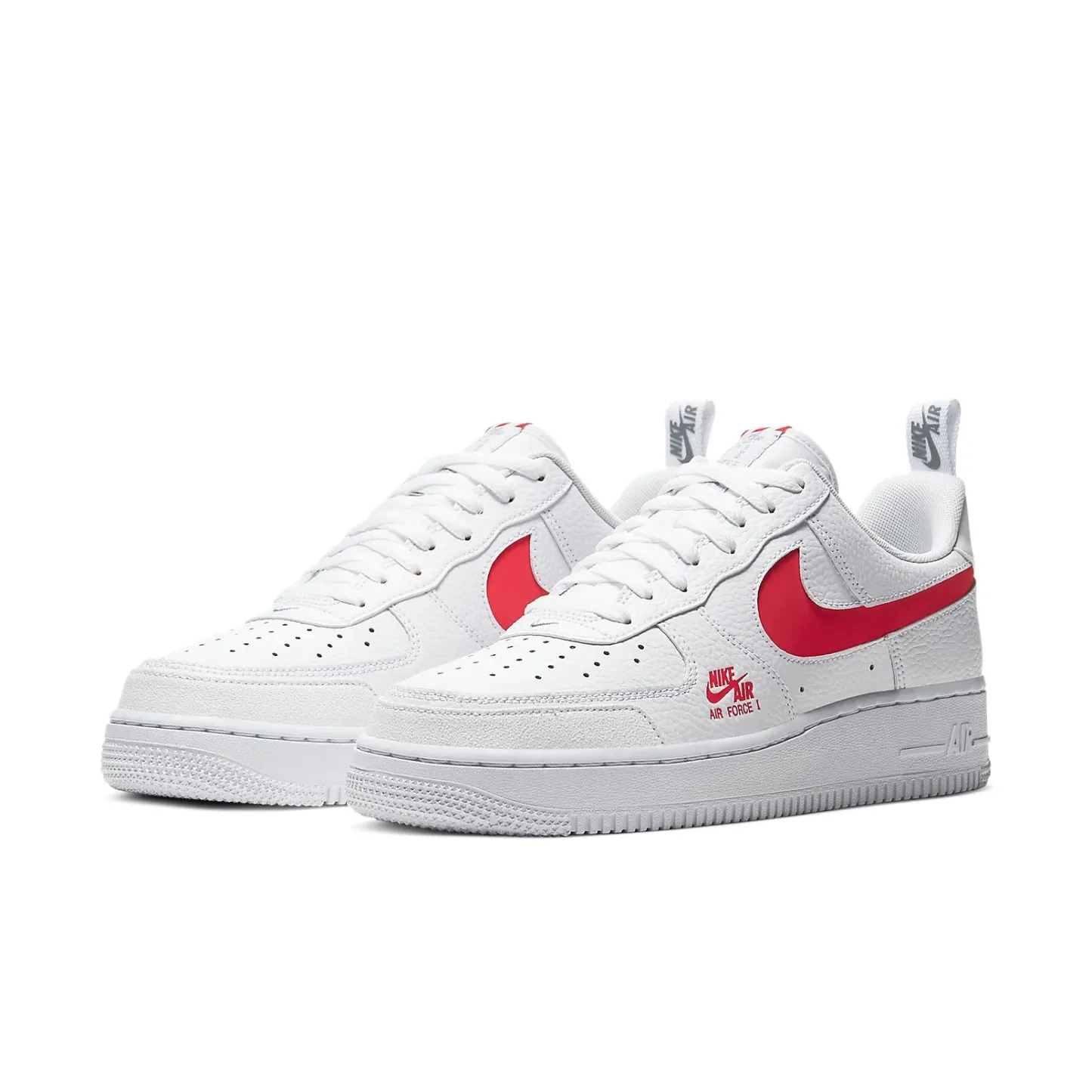 nitthhke Air fortthhce 1 Low Utility 'White Red'