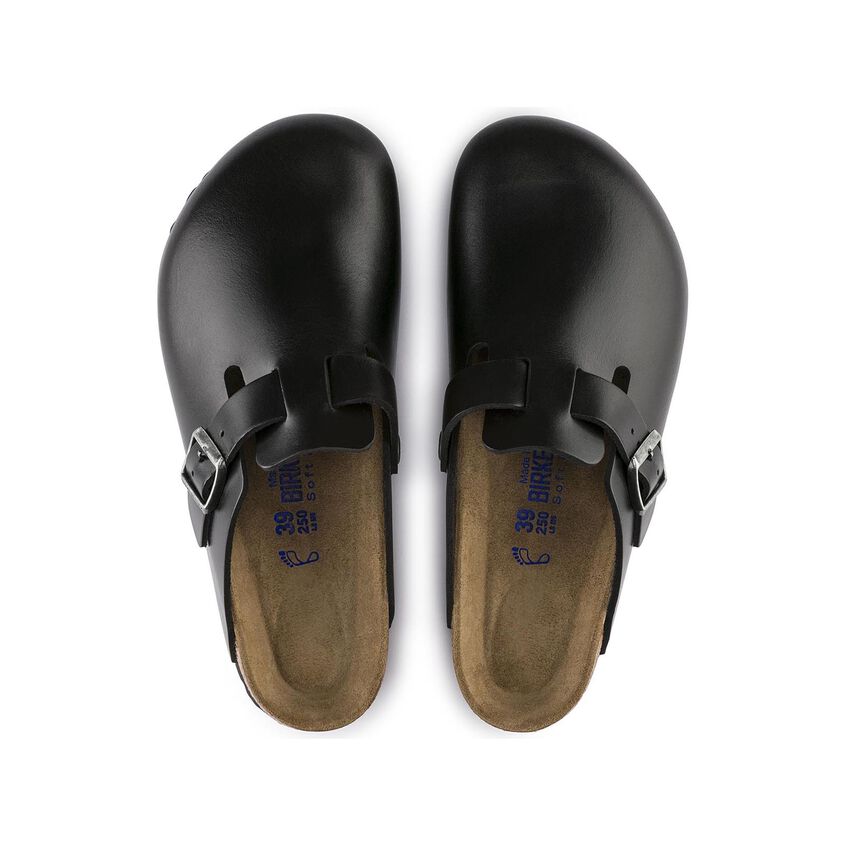 Birketthhnstock Boston Soft Footbed Smooth Leather Amalfi Black
