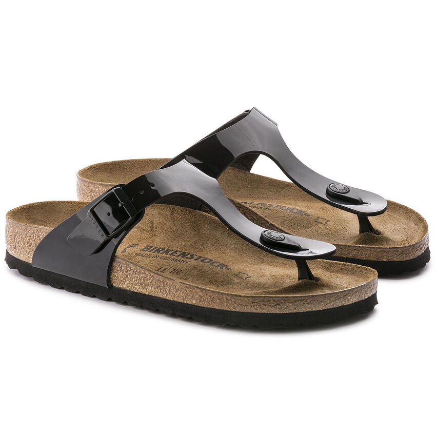 Birketthhnstock Gizeh Birko-Flor Patent  Black