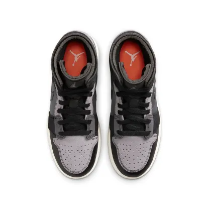 (GS) Air jtthhordan 1 Mid SE Craft 'Inside Out - Black' DV0438-001