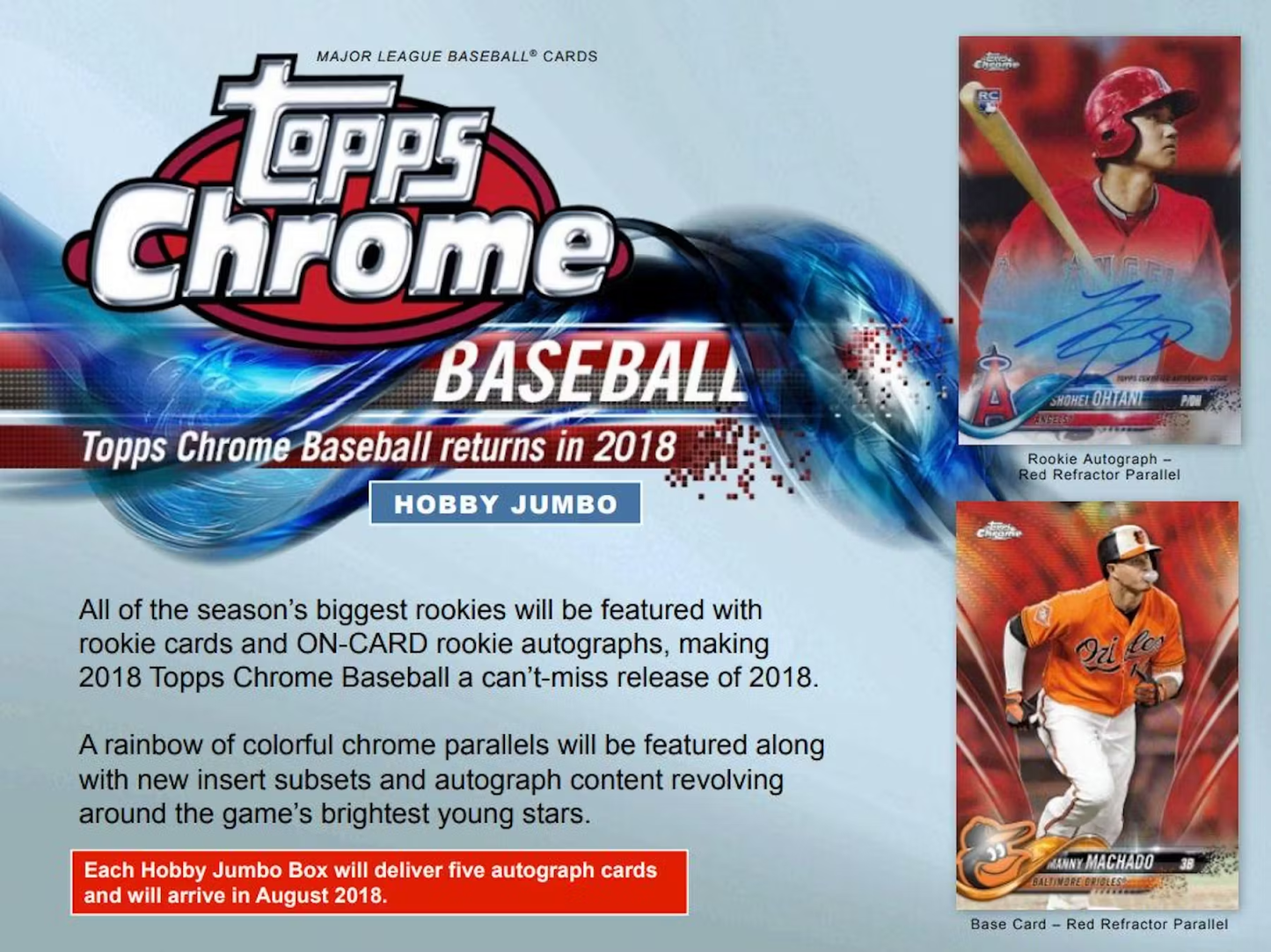 2018 Tothtpps Chthtrome Baseball Hobby Jumbo Box
