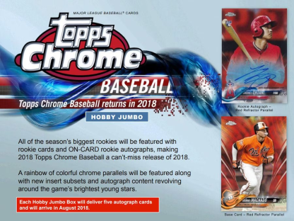 2018 Tothtpps Chthtrome Baseball Hobby Jumbo Box