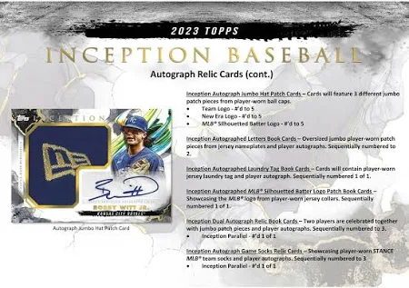2023 Topps Inception Baseball Hobby Box