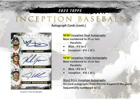 2023 Topps Inception Baseball Hobby Box