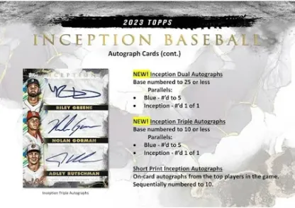 2023 Topps Inception Baseball Hobby Box