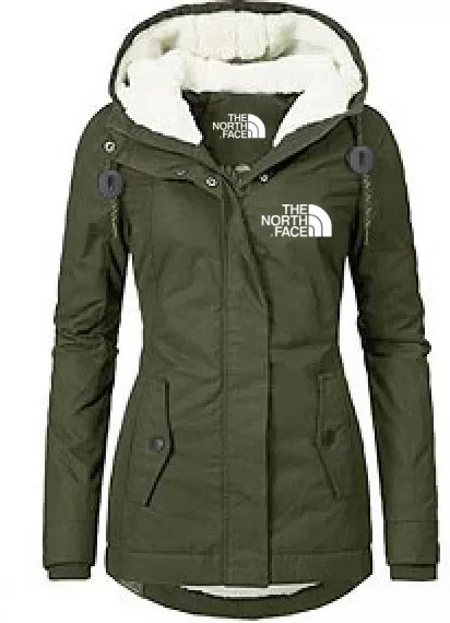 2024 TNF Manteau long en polaire pour femme avec capuche