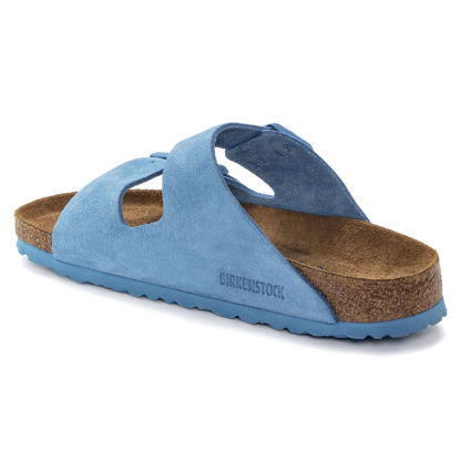 Birketthhnstock Arizona Soft Footbed Suede Leather Blue