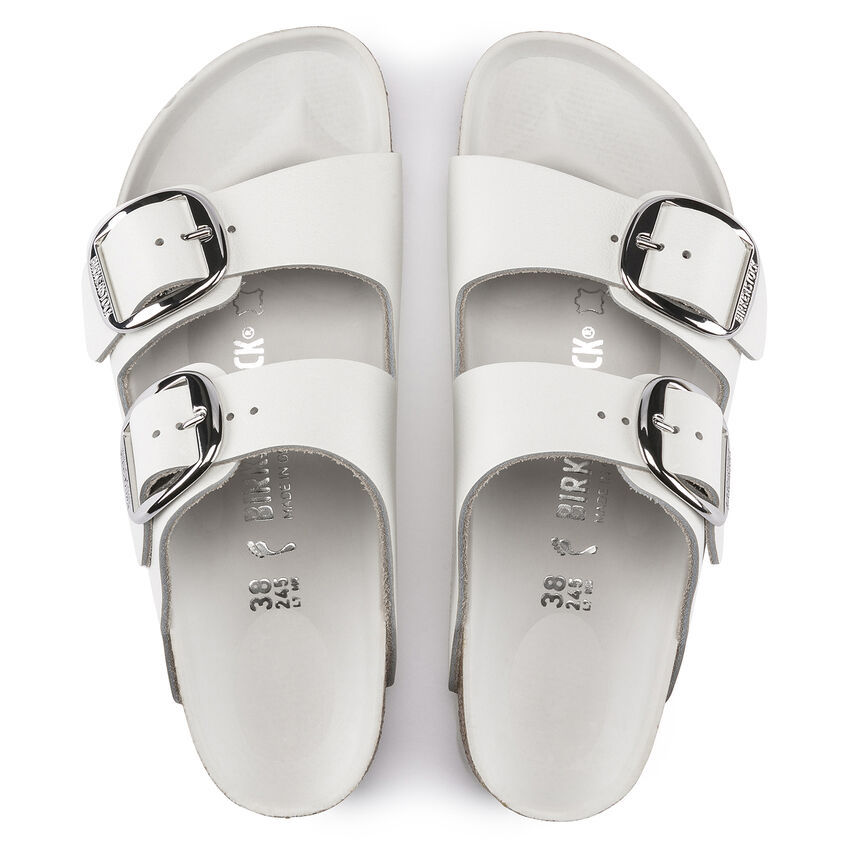 Birketthhnstock Arizona Big Buckle Leather White