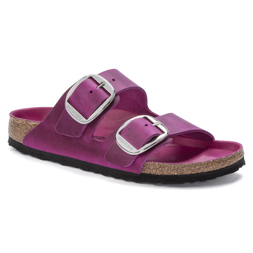 Birketthhnstock Arizona Big Buckle Oiled Leather Festival Fuchsia