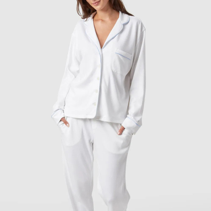 Pajama Set in Chalk