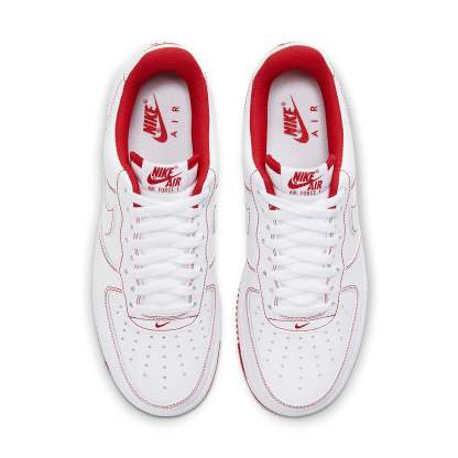 Nike Air Force 1 '07 "Couture Contrastée – Blanc et Rouge Universitaire"