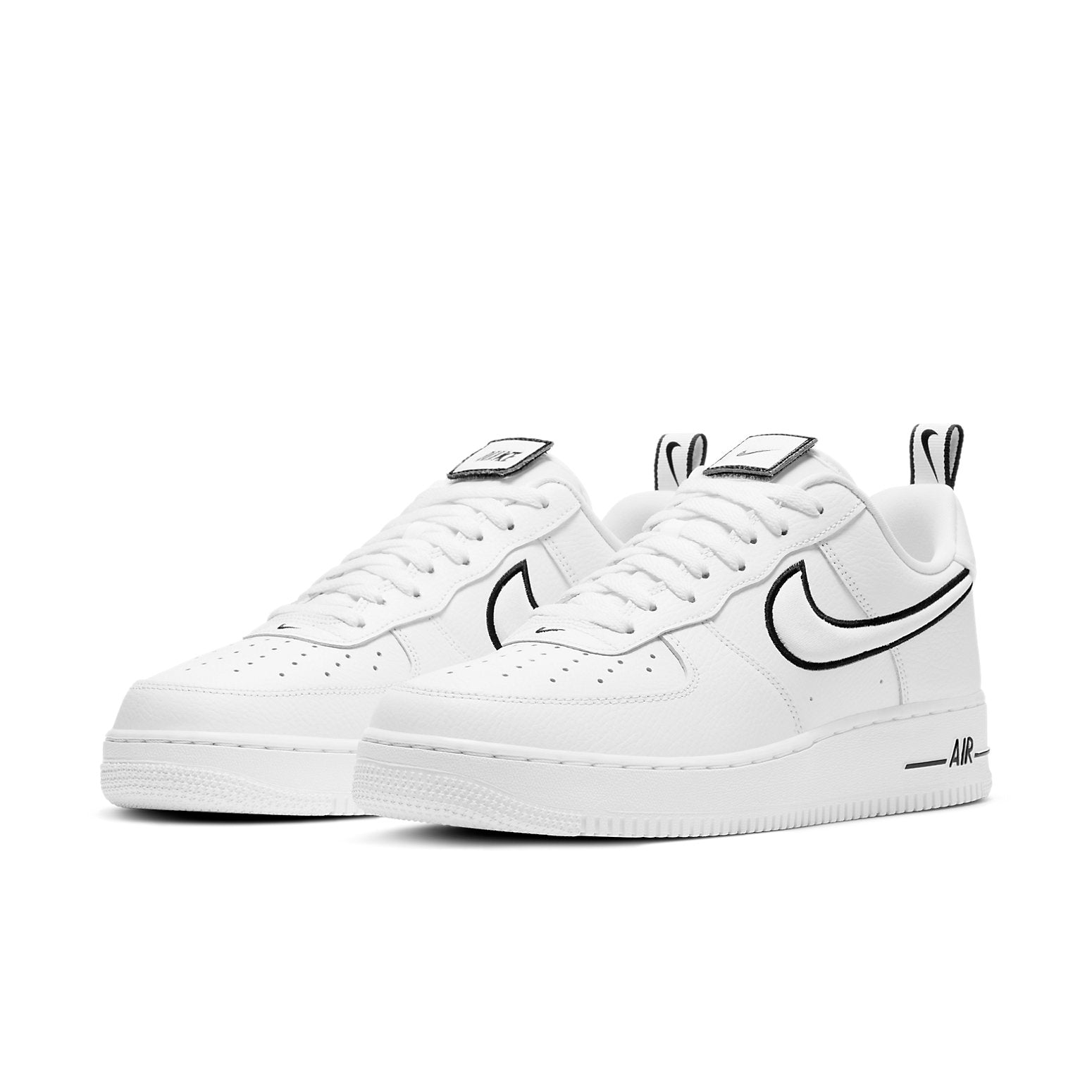Nike Air Force 1 'Swoosh blanc à contour noir'