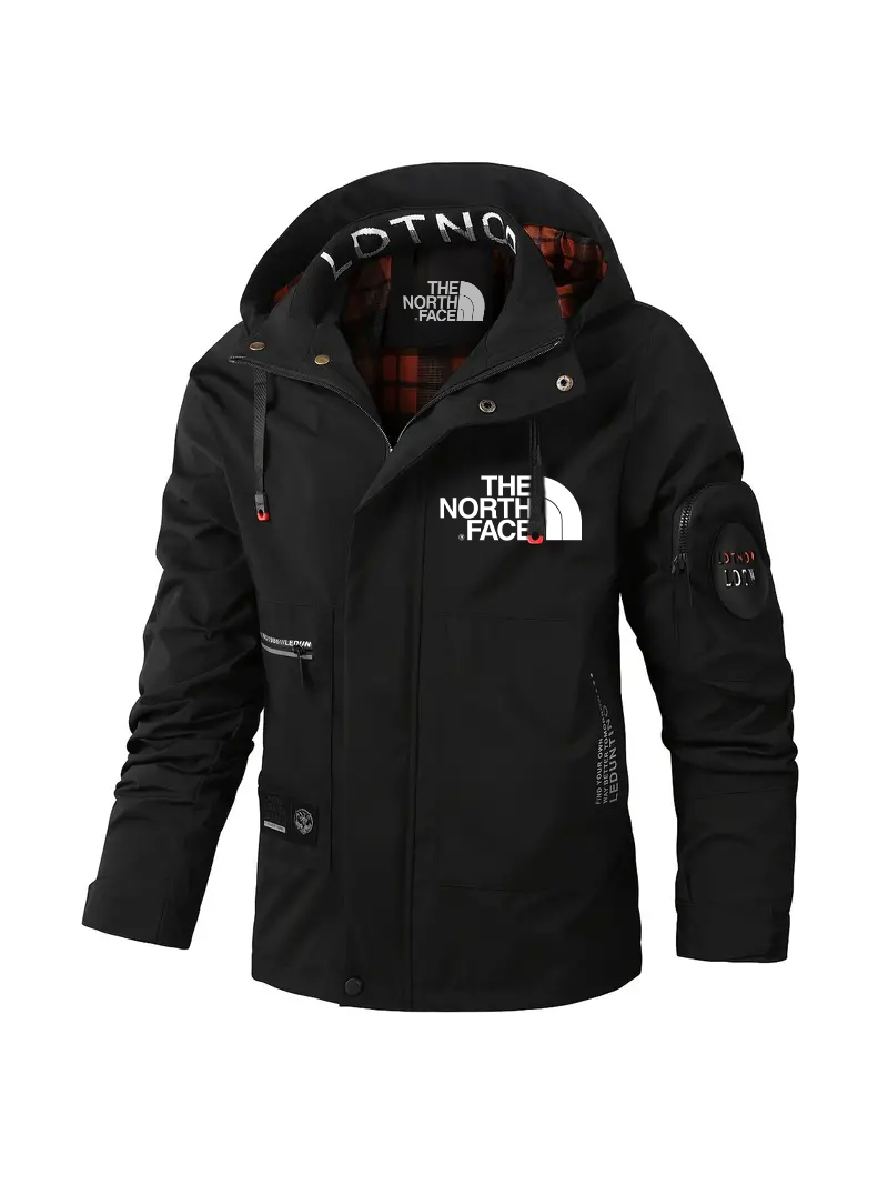 2025 TNF-Veste coupe-vent légère pour homme avec capuche amovible – Vêtement d’extérieur décontracté pour activités en plein air