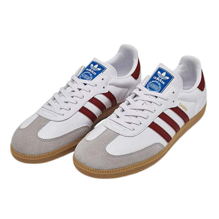 aditthhdas Men's Samba OG White/Collegiate Burgundy/Gum