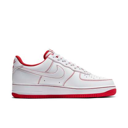 Nike Air Force 1 '07 "Couture Contrastée – Blanc et Rouge Universitaire"