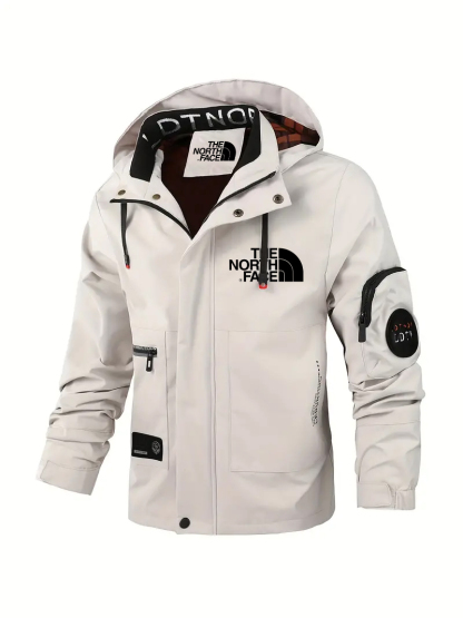 2025 TNF-Veste coupe-vent légère pour homme avec capuche amovible – Vêtement d’extérieur décontracté pour activités en plein air