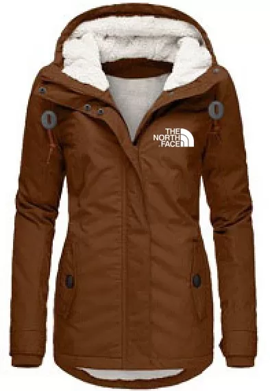 2024 TNF Manteau long en polaire pour femme avec capuche