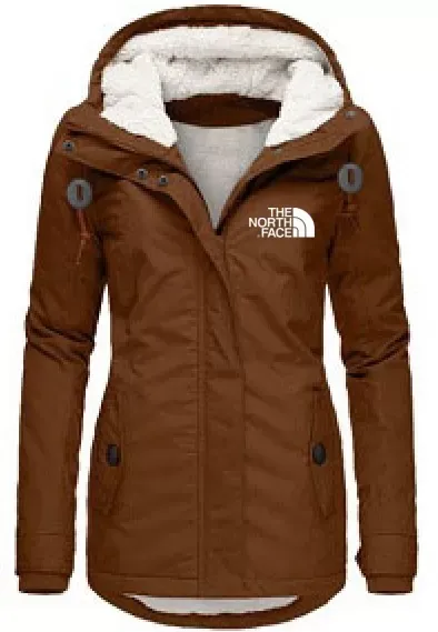 2024 TNF Manteau long en polaire pour femme avec capuche