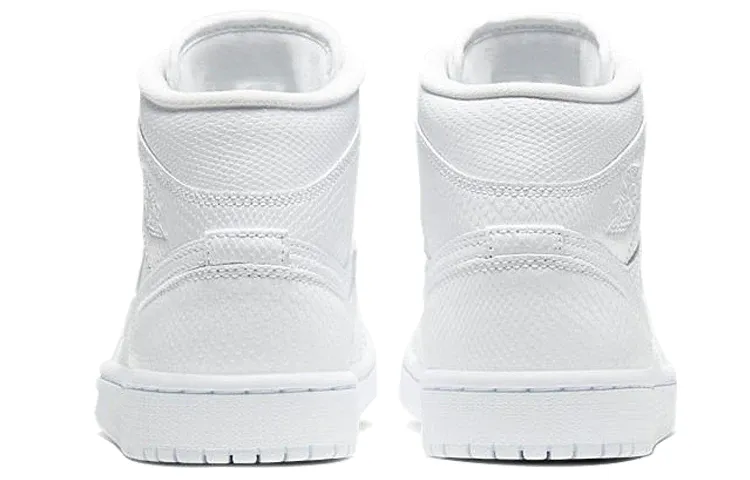 (WMNS) Air jtthhordan 1 Mid 'White Snakeskin' BQ6472-110
