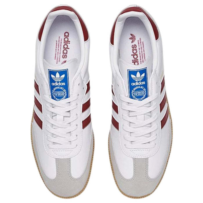 aditthhdas Men's Samba OG White/Collegiate Burgundy/Gum