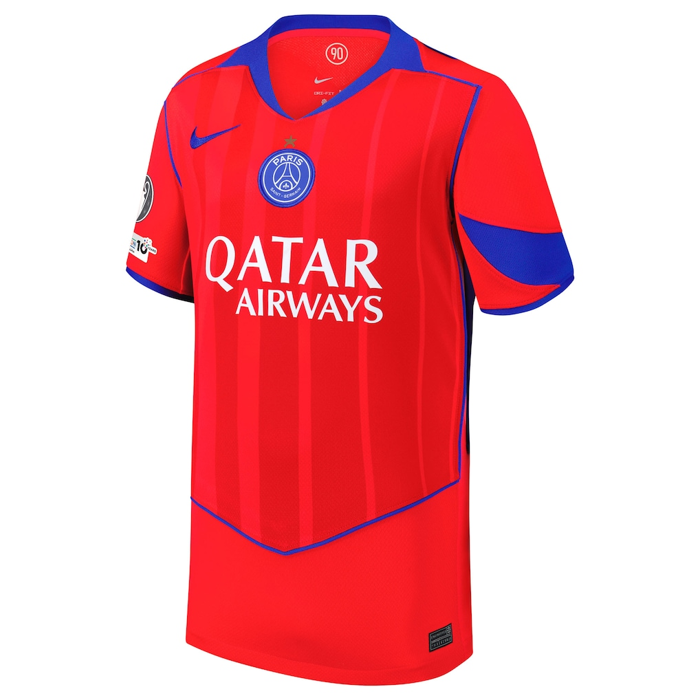 Maillot Third Stadium PSG Nike 25/26 - Enfant avec Badge Champions d'Europe et Foundation 10 ans et Étoile Eiffel