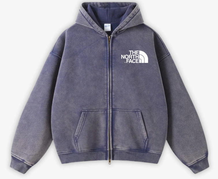 Sweat à capuche zippé délavé THE NORth FACE 2024