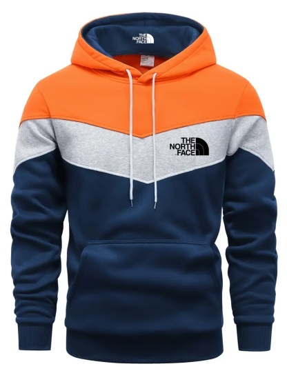 THE NORthtTH FACE Sweat-shirt à carreaux colorés pour homme - Design graphique décontracté avec capuche et poche kangourou