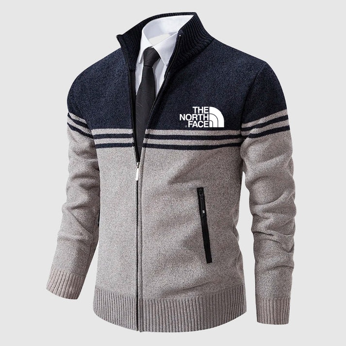 THE NORTH FACE - Cardigan à manches longues et col montant pour homme, manteau chaud en tricot