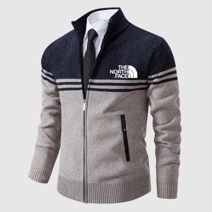 THE NORTH FACE - Cardigan à manches longues et col montant pour homme, manteau chaud en tricot