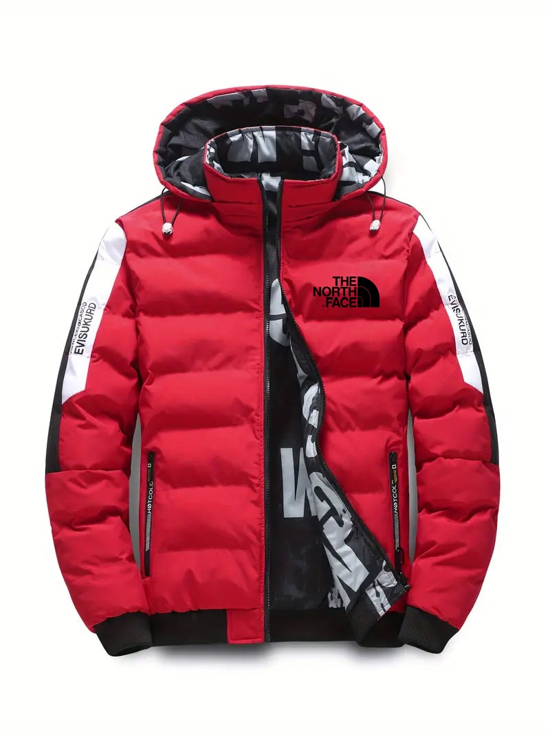 THE NORthtTH FACE-Doudoune à capuche pour homme - Veste d'hiver décontractée 100 % polyester monogramme coupe standard