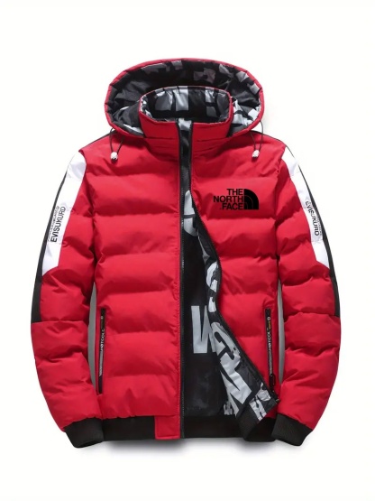 THE NORthtTH FACE-Doudoune à capuche pour homme - Veste d'hiver décontractée 100 % polyester monogramme coupe standard