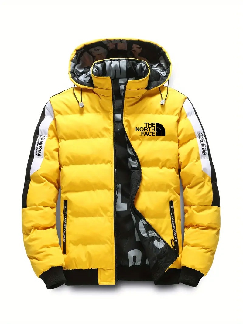 THE NORthtTH FACE-Doudoune à capuche pour homme - Veste d'hiver décontractée 100 % polyester monogramme coupe standard